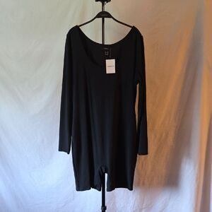 Forever 21+ Black Long Sleeve Bodysuit. Size 2X. New With Tags